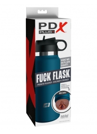 Смуглый мастурбатор-вагина в синей колбе F*ck Flask - Pipedream - в Череповце купить с доставкой