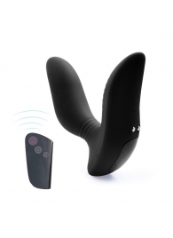 Черный вибромассажер простаты 3,5’’ Remote Control Curve P-spot Massager - 12 см. - Erokay - в Череповце купить с доставкой