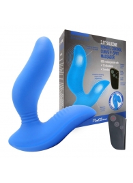 Синий вибромассажер простаты 3,5’’ Remote Control Curve P-spot Massager - 12 см. - Erokay - в Череповце купить с доставкой