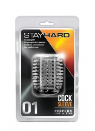 Прозрачная насадка с шипами STAY HARD COCK SLEEVE 01 CLEAR - Blush Novelties - в Череповце купить с доставкой