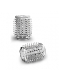 Прозрачная насадка с шипами STAY HARD COCK SLEEVE 01 CLEAR - Blush Novelties - в Череповце купить с доставкой