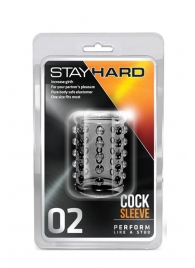 Прозрачная насадка на пенис с шишечками STAY HARD COCK SLEEVE 02 CLEAR - Blush Novelties - в Череповце купить с доставкой
