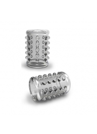 Прозрачная насадка на пенис с шишечками STAY HARD COCK SLEEVE 02 CLEAR - Blush Novelties - в Череповце купить с доставкой