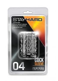 Прозрачная насадка с бороздками STAY HARD COCK SLEEVE 04 CLEAR - Blush Novelties - в Череповце купить с доставкой
