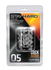 Прозрачная насадка с капельками STAY HARD COCK SLEEVE 05 CLEAR - Blush Novelties - в Череповце купить с доставкой