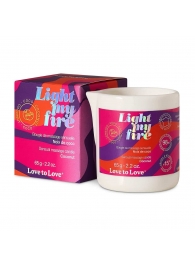 Массажная свеча Light My Fire Coconut с ароматом кокоса - 65 гр. - Love to Love - купить с доставкой в Череповце
