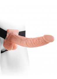 Полый страпон телесного цвета Hollow Strap-On with Balls - 24 см. - Pipedream - купить с доставкой в Череповце