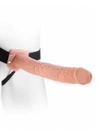 Фаллопротез телесного цвета Hollow Strap-On - 29 см. - Pipedream - купить с доставкой в Череповце