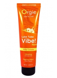 Гель с эффектом вибрации Lube Tube Vibe Medium Pina Colada - 100 мл. - ORGIE - купить с доставкой в Череповце