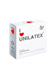 Ультратонкие презервативы Unilatex Ultra Thin - 3 шт. - Unilatex - купить с доставкой в Череповце
