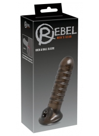 Насадка на пенис Rebel smoke с рёбрышками и отверстием под мошонку - Orion - в Череповце купить с доставкой