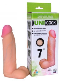 Фаллическая насадка Харнесс UNICOCK 7  - 19 см. - LOVETOY (А-Полимер) - купить с доставкой в Череповце