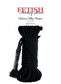 Черная веревка для фиксации Deluxe Silky Rope - 9,75 м. - Pipedream - купить с доставкой в Череповце