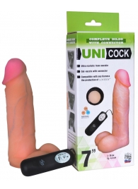 Фаллическая насадка Харнесс UNICOCK 7  с вибрацией - 19 см. - LOVETOY (А-Полимер) - купить с доставкой в Череповце