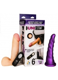 Вибрострапон с двумя насадками UniStrap - 18 и 18 см. - LOVETOY (А-Полимер) - купить с доставкой в Череповце