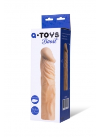 Насадка с ярко выраженной головкой и рельефным стволом - 19 см. - A-toys - в Череповце купить с доставкой