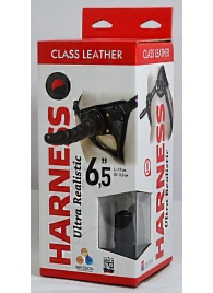 Насадка-фаллоимитатор на кожаных трусиках Harness Ultra Realistic 6,5  - 18,5 см. - LOVETOY (А-Полимер) - купить с доставкой в Череповце