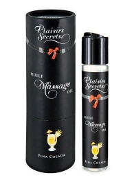Массажное масло с ароматом пина колады Huile de Massage Gourmande Pina Colada - 59 мл. - Plaisir Secret - купить с доставкой в Череповце