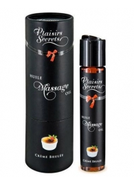 Массажное масло с ароматом крем брюле Huile de Massage Gourmande Creme Brulée - 59 мл. - Plaisir Secret - купить с доставкой в Череповце