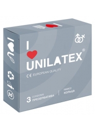Презервативы с рёбрами Unilatex Ribbed - 3 шт. - Unilatex - купить с доставкой в Череповце