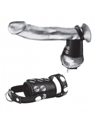 Кольцо на член и мошонку Cock Ring With 2  Ball Stretcher And Optional Weight Ring - BlueLine - в Череповце купить с доставкой