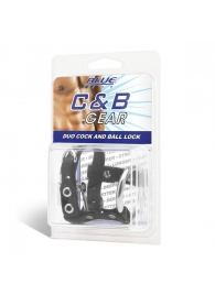 Утяжка на пенис на замочке Duo Cock And Ball Lock - BlueLine - купить с доставкой в Череповце
