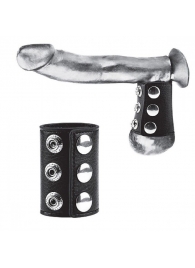 Утяжка на пенис на кнопочках 100% PVC STRAP WITH METAL SNAP - BlueLine - купить с доставкой в Череповце