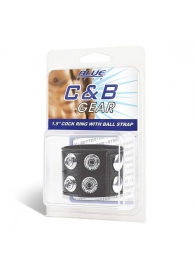 Ремень на член и мошонку 1.5  Cock Ring With Ball Strap - BlueLine - купить с доставкой в Череповце
