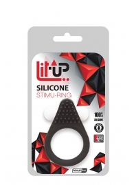 Чёрное эрекционное кольцо LIT-UP SILICONE STIMU RING 1 BLACK - Dream Toys - в Череповце купить с доставкой
