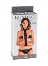 Ошейник с длинной лентой и наручниками Strap Bondage Kit Plus Size - Lola Games - купить с доставкой в Череповце