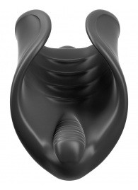 Чёрный мастурбатор Vibrating Silicone Stimulator с вибрацией - Pipedream - в Череповце купить с доставкой
