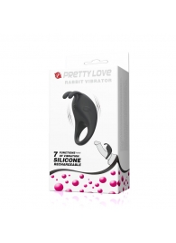 Чёрное эрекционное кольцо с вибрацией Rabbit Vibrator - Baile - в Череповце купить с доставкой