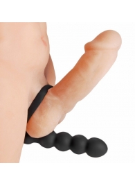 Насадка для двойного проникновения Double Fun Cock Ring with Double Penetration Vibe - XR Brands - в Череповце купить с доставкой
