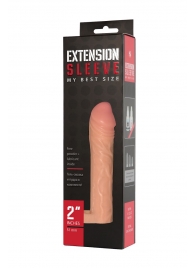 Телесная насадка-удлинитель Extension sleeve с подхватом - 17 см. - Sitabella - в Череповце купить с доставкой