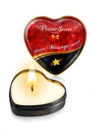 Массажная свеча с ароматом ванили Bougie Massage Candle - 35 мл. - Plaisir Secret - купить с доставкой в Череповце