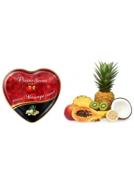 Массажная свеча с ароматом экзотических фруктов Bougie Massage Candle - 35 мл. - Plaisir Secret - купить с доставкой в Череповце