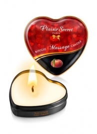 Массажная свеча с ароматом персика Bougie Massage Candle - 35 мл. - Plaisir Secret - купить с доставкой в Череповце