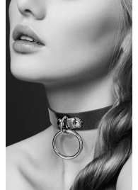 Узенький ошейник из полиуретана с кольцом - Bijoux Pour Toi - купить с доставкой в Череповце