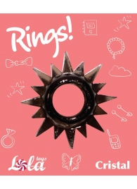 Чёрное эрекционное кольцо Rings Cristal - Lola Games - в Череповце купить с доставкой