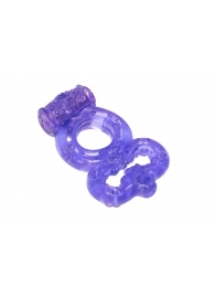 Фиолетовое эрекционное кольцо Rings Treadle с подхватом - Lola Games - в Череповце купить с доставкой