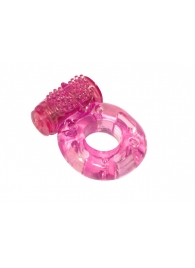 Розовое эрекционное кольцо с вибрацией Rings Axle-pin - Lola Games - в Череповце купить с доставкой