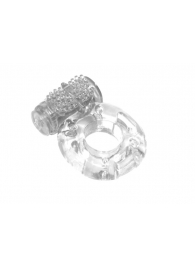 Прозрачное эрекционное кольцо с вибрацией Rings Axle-pin - Lola Games - в Череповце купить с доставкой