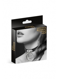 Черный чокер с двумя кольцами - Bijoux Pour Toi - купить с доставкой в Череповце
