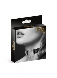 Чёрный чокер с кольцом в форме сердца - Bijoux Pour Toi - купить с доставкой в Череповце