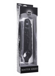 Чёрная увеличивающая насадка на член Mamba Cock Sheath Packaged - 16,5 см. - XR Brands - в Череповце купить с доставкой