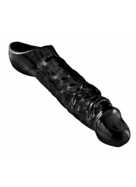 Чёрная увеличивающая насадка на член Mamba Cock Sheath Packaged - 16,5 см. - XR Brands - в Череповце купить с доставкой