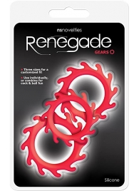 Набор из 3 красных эрекционных колец Renegade Gears - NS Novelties - в Череповце купить с доставкой