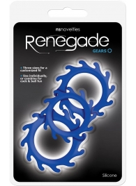 Набор из 3 синих эрекционных колец Renegade Gears - NS Novelties - в Череповце купить с доставкой