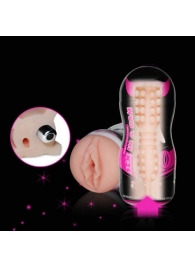 Мастурбатор-вагина Sex In A Can Vibra Vagina Tunnel - Lovetoy - в Череповце купить с доставкой