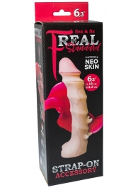Насадка REAL Standard со спиралевидным узором - 19 см. - LOVETOY (А-Полимер) - купить с доставкой в Череповце